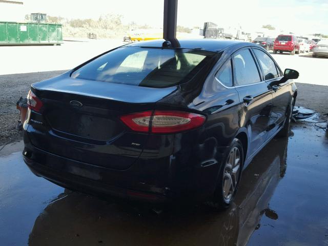 3FA6P0HD7ER244433 - 2014 FORD FUSION SE BLACK photo 4