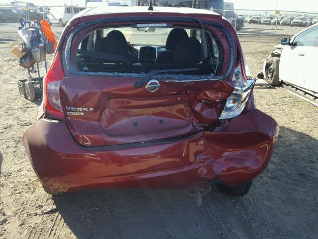 3N1CE2CP5FL437316 - 2015 NISSAN VERSA NOTE RED photo 9