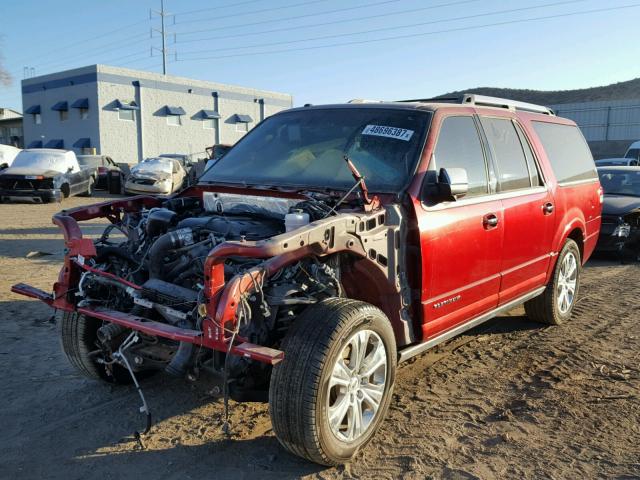 1FMJK1MT0FEF41906 - 2015 FORD EXPEDITION RED photo 2