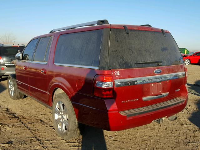 1FMJK1MT0FEF41906 - 2015 FORD EXPEDITION RED photo 3