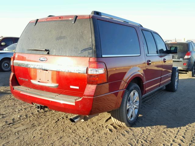 1FMJK1MT0FEF41906 - 2015 FORD EXPEDITION RED photo 4