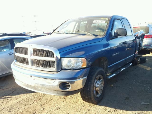 3D7KU28D03G845680 - 2003 DODGE RAM 2500 S BLUE photo 2