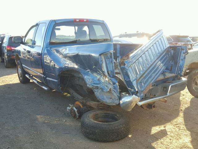 3D7KU28D03G845680 - 2003 DODGE RAM 2500 S BLUE photo 3