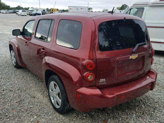 3GNCA13BX9S502086 - 2009 CHEVROLET HHR LS Burdeos foto 3