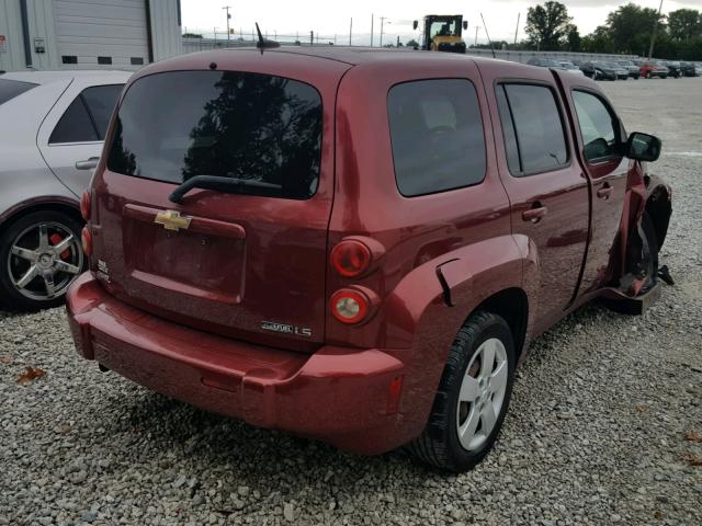 3GNCA13BX9S502086 - 2009 CHEVROLET HHR LS Burdeos foto 4
