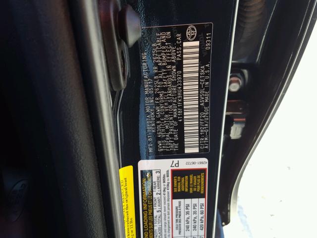 4T1BF1FK9HU433970 - 2017 TOYOTA CAMRY LE შავი ფოტო 10