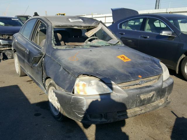 KNADC125256370018 - 2005 KIA RIO GRAY photo 1