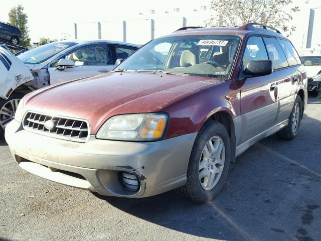 4S3BH675836603723 - 2003 SUBARU LEGACY OUT MAROON photo 2