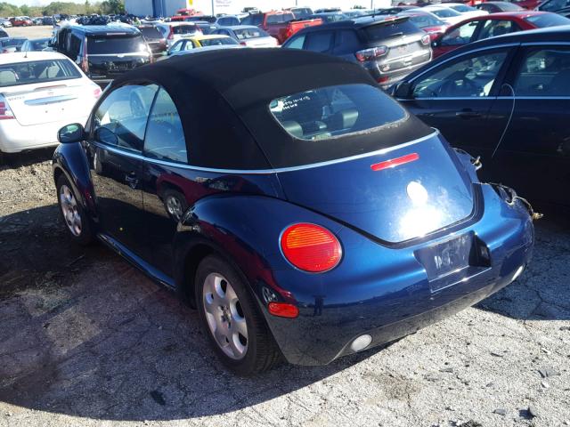 3VWCK21Y83M304618 - 2003 VOLKSWAGEN NEW BEETLE 蓝色 照片 3