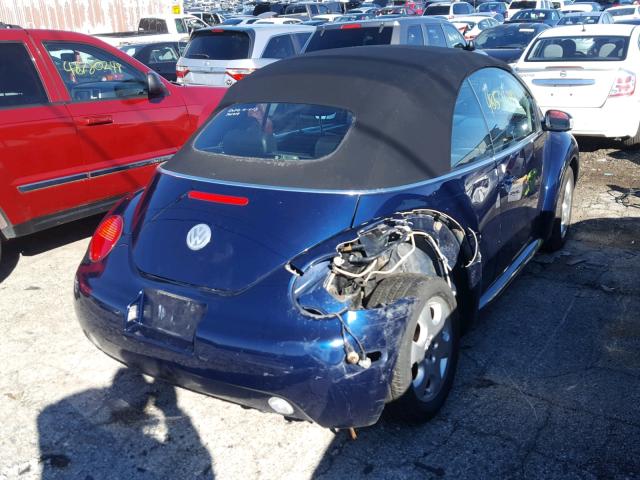 3VWCK21Y83M304618 - 2003 VOLKSWAGEN NEW BEETLE 蓝色 照片 4