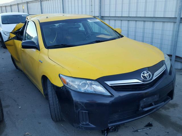 4T1BB3EK7BU132551 - 2011 TOYOTA CAMRY HYBR YELLOW photo 1