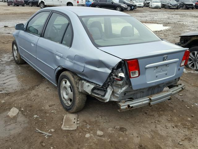 JHMES96695S005806 - 2005 HONDA CIVIC HYBR BLUE photo 3