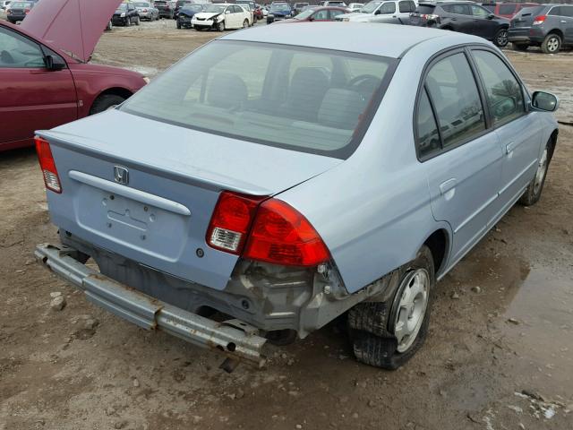 JHMES96695S005806 - 2005 HONDA CIVIC HYBR BLUE photo 4