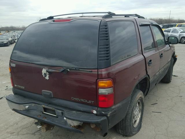 1GNEK13T3YJ156915 - 2000 CHEVROLET TAHOE K150 MAROON photo 4