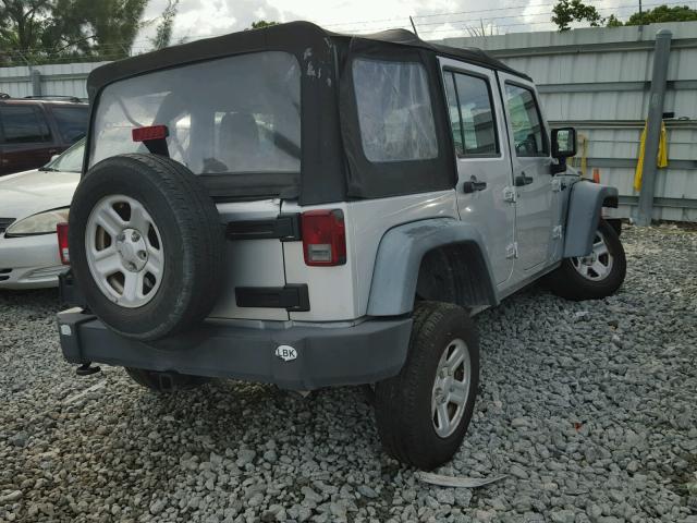 1J4BA3H17BL507770 - 2011 JEEP WRANGLER U SILVER photo 4