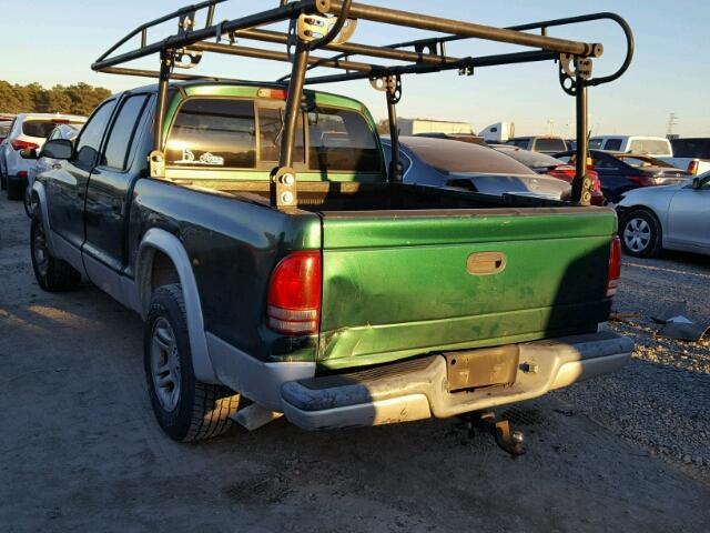 1D7HL48NX4S548038 - 2004 DODGE DAKOTA QUA GREEN photo 3