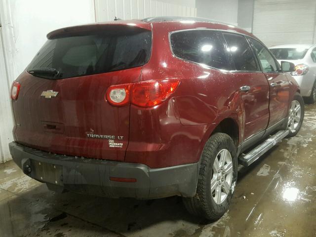 1GNLVFED4AS146394 - 2010 CHEVROLET TRAVERSE L RED photo 4