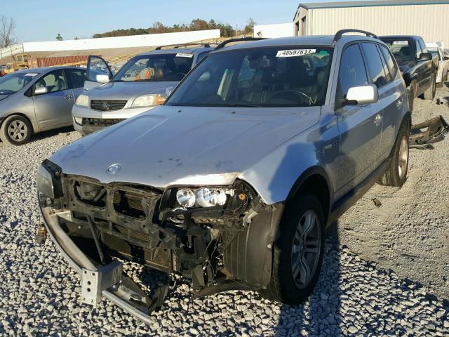 WBXPA93475WD08629 - 2005 BMW X3 3.0I SILVER photo 2