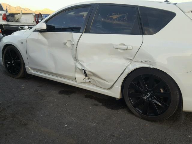 JM1BK34M491218550 - 2009 MAZDA SPEED 3 WHITE photo 10