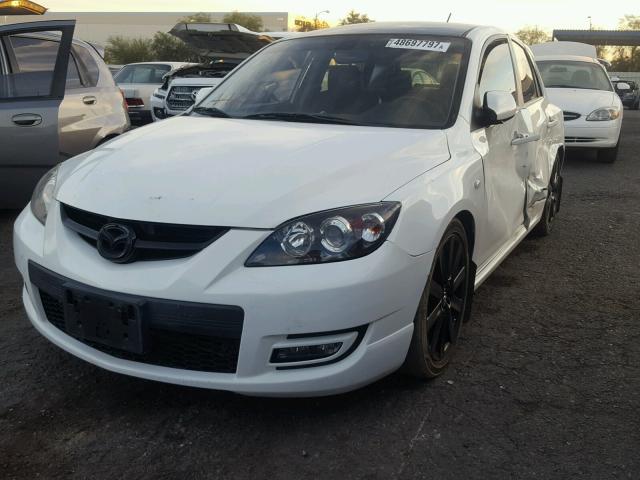 JM1BK34M491218550 - 2009 MAZDA SPEED 3 WHITE photo 2