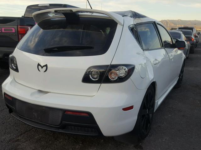 JM1BK34M491218550 - 2009 MAZDA SPEED 3 WHITE photo 4