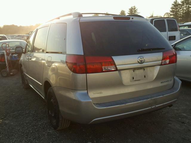 5TDZA23C84S196228 - 2004 TOYOTA SIENNA SILVER photo 3