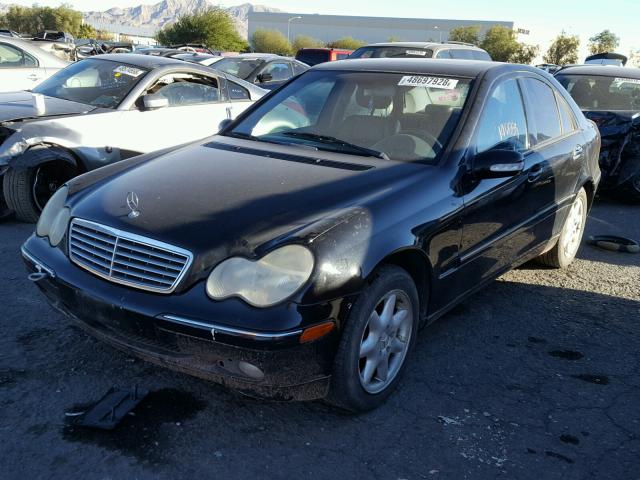 WDBRF81J63F416016 - 2003 MERCEDES-BENZ C 240 4MAT BLACK photo 2