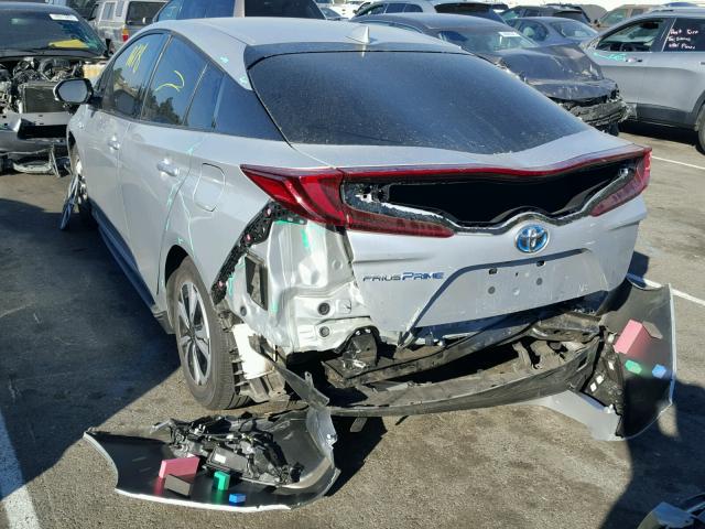 JTDKARFP9H3003200 - 2017 TOYOTA PRIUS PRIM ვერცხლისფერი ფოტო 3