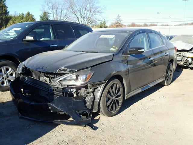 3N1AB7AP2HY277126 - 2017 NISSAN SENTRA S BLACK photo 2