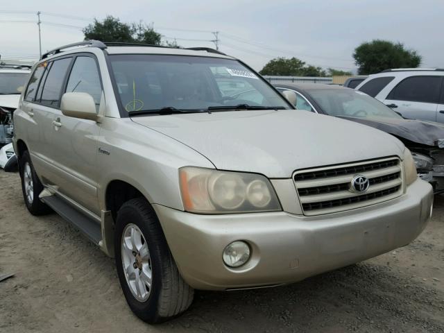 JTEGF21A130078402 - 2003 TOYOTA HIGHLANDER GOLD photo 1