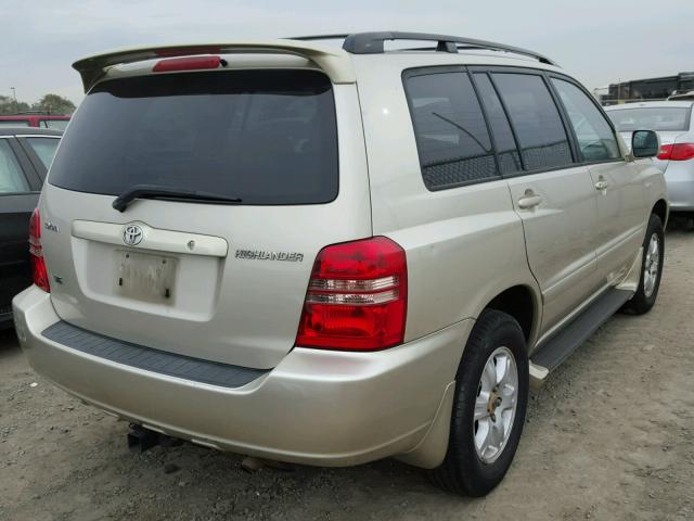 JTEGF21A130078402 - 2003 TOYOTA HIGHLANDER GOLD photo 4