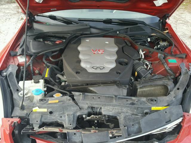 JNKCV54E65M423374 - 2005 INFINITI G35 RED photo 7