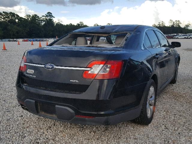 1FAHP2EW1CG109124 - 2012 FORD TAURUS SEL BLACK photo 4