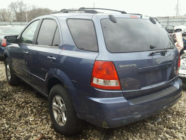 KNDJC733545314584 - 2004 KIA SORENTO EX BLUE photo 3