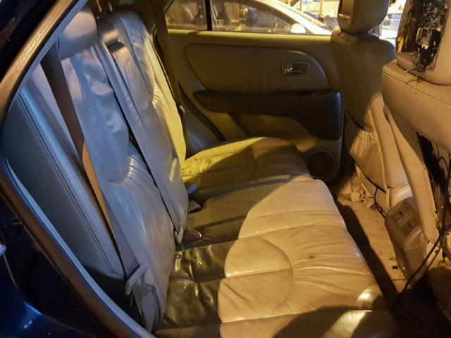 JTJHF10U120275614 - 2002 LEXUS RX 300 BLUE photo 6