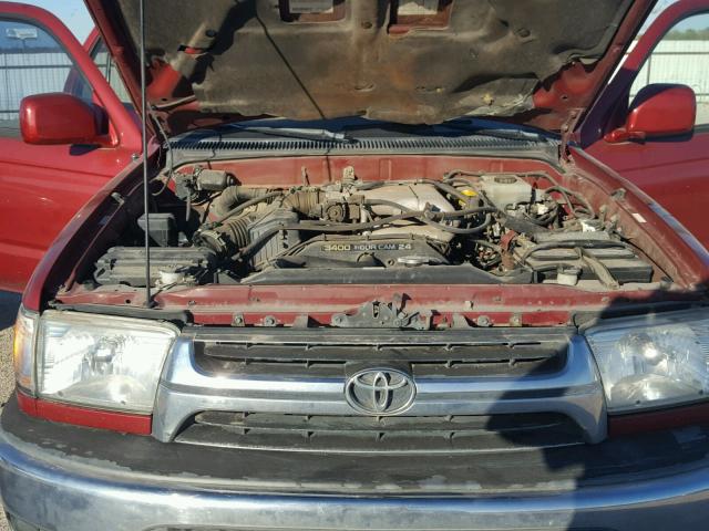 JT3GN86RX20259039 - 2002 TOYOTA 4RUNNER SR MAROON photo 7