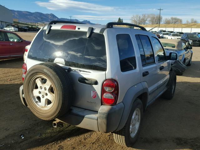 1J4GL48K46W119544 - 2006 JEEP LIBERTY SP SILVER photo 4