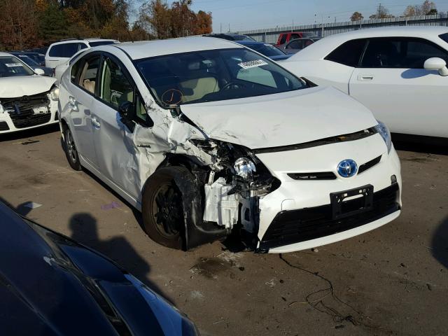 JTDKN3DU1C5376349 - 2012 TOYOTA PRIUS WHITE photo 1