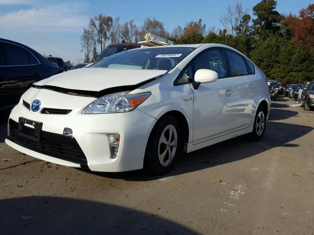 JTDKN3DU1C5376349 - 2012 TOYOTA PRIUS WHITE photo 2