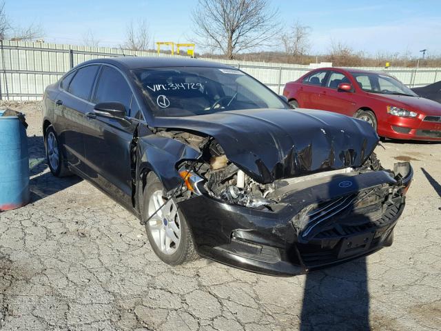 3FA6P0HD6ER314729 - 2014 FORD FUSION SE BLACK photo 1