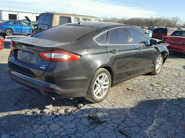 3FA6P0HD6ER314729 - 2014 FORD FUSION SE BLACK photo 4