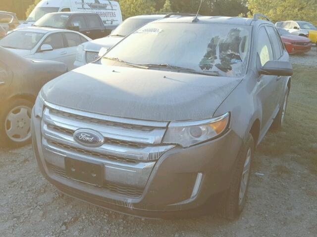 2FMDK3JCXEBB63732 - 2014 FORD EDGE SEL GRAY photo 2