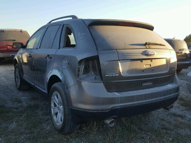 2FMDK3JCXEBB63732 - 2014 FORD EDGE SEL GRAY photo 3