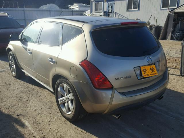 JN8AZ08T47W500473 - 2007 NISSAN MURANO SL GOLD photo 3