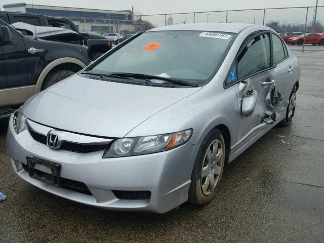 19XFA1F51BE016699 - 2011 HONDA CIVIC LX SILVER photo 2