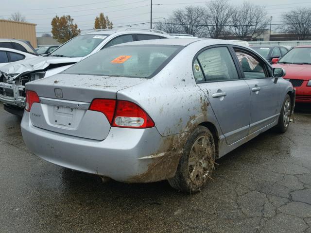 19XFA1F51BE016699 - 2011 HONDA CIVIC LX SILVER photo 4