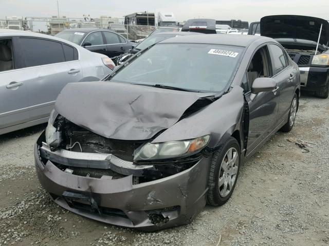 1HGFA16579L020954 - 2009 HONDA CIVIC LX GRAY photo 2