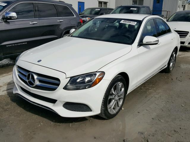 55SWF4JB9GU118316 - 2016 MERCEDES-BENZ C 300 WHITE photo 2