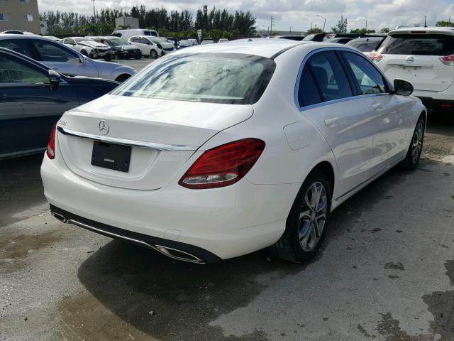 55SWF4JB9GU118316 - 2016 MERCEDES-BENZ C 300 WHITE photo 4