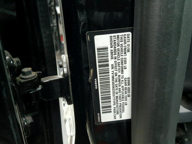 YV1MW382962203371 - 2006 VOLVO V50 2.4I BLACK photo 10